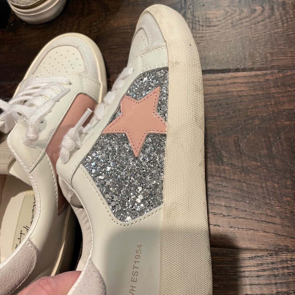 Vintage Havana Pink Star Glitter Sneakers